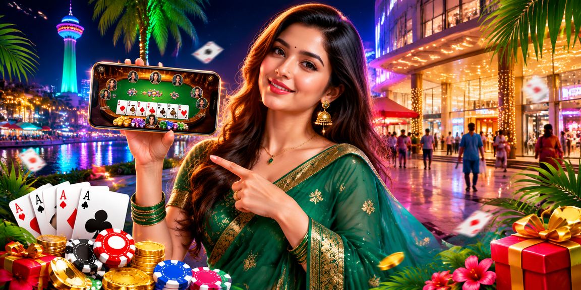 খুলনায় একজন নারী সাড়ি পরে মোবাইলে তিন পাত্তি খেলছেন